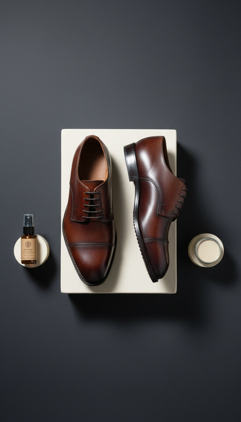 Oxford-Schuhe aus poliertem Leder